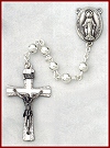 All Sterling Rosary with Miraculous Center