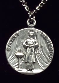St. Genesius Large Sterling Medal