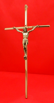 Crucifix with 3/16 In. Brass & Metal Corpus