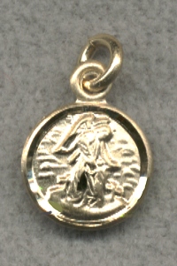 Tiny 14Kt. Gold Guardian Angel Medal