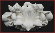 Angels And Lily Holy Water Font