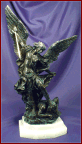 Bronze Finished Alabaster St. Michael Statue