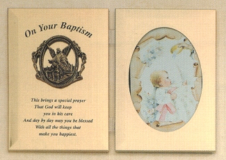 Girl's Folding Baptism Plaque
