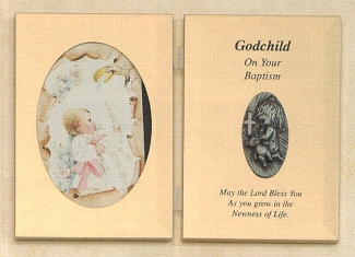 Girl's Folding Godchild Plaque