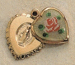 Two Piece Floral Miraculous Medal Gold on Sterling
