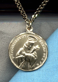 St. Francis of Assisi Medal 7/8 In. Gold Filled