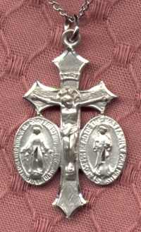 Sterling Miraculous / St. Joseph Cross Medal