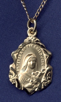 Ornate St. Teresa Gold Filled Medal