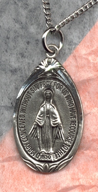Miraculous Medal in Sterling