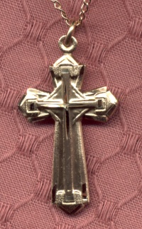 Small Fortress Gold Cross Necklace