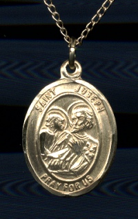 Small Oval Gold Filled St Joseph Medal