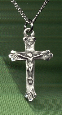 Small Crucifix in Sterling 13/16 In.