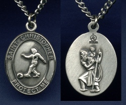 Men's Soccer Medal In Sterling