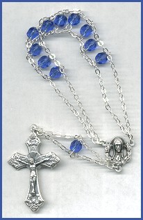 One Decade Blue Ladder Rosary