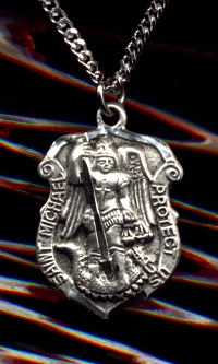 Shield St. Michael Medal in Sterling