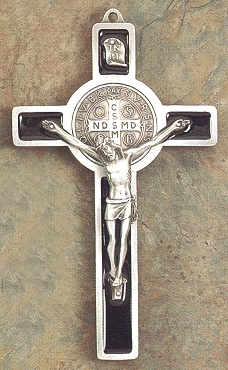 Pewter St Benedict Wall Cross