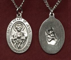 Oval Scapular Medal 1 In. Sterling