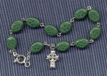 Shamrock & Sterling Rosary Bracelet