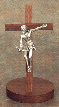 Gift of the Spirit Pewter Crucifix 8 In.