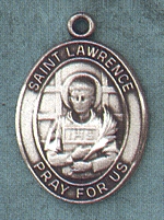 St. Lawrence Sterling Oval Medal 1 In.