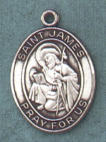 St. James Sterling Oval Medal 1 In.