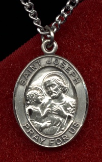 Oval Sterling St. Joseph Medal