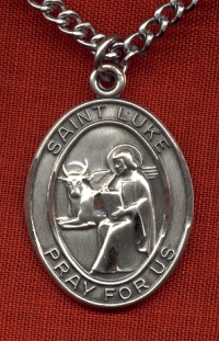 Oval Sterling St. Luke Medal