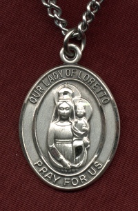 Oval O.L. Of Loretto Sterling Medal
