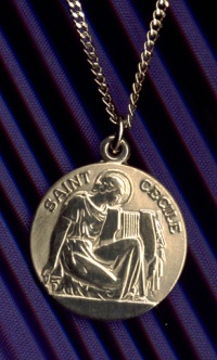 St. Cecile Gold Filled Round Medal