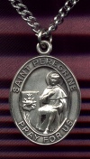 Oval Sterling St. Peregrine Medal