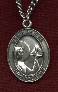 Oval Star Of The Sea Sterling Medal