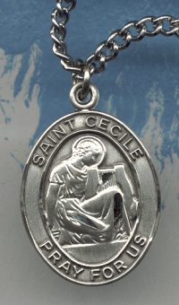 St. Cecile Sterling Oval Medal