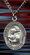 St. Thomas Aquinas Sterling Oval Medal