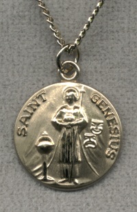 St. Genesius Gold Filled Medal