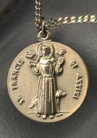St. Francis Of Assisi Gold Filled Medal