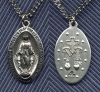 Oval Miraculous Sterling Medal
