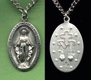 Miraculous Medal - High Relief Sterling