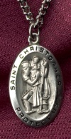 Oval St. Christopher Sterling Medal