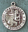 Round St. Christopher Sterling Medal