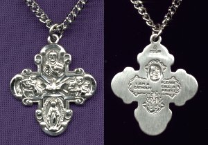 1 1/8 In. 4-way Medal In Sterling