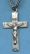 1 3/8 Inch Sterling Crucifix