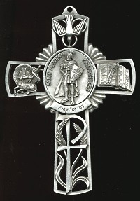 Pewter St. Florian Cross