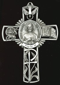Pewter St. Joseph The Worker Cross