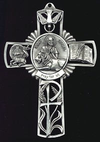 Pewter St. Daniel Cross