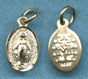 Very Small Miraculous Medal In 14 Kt. Gold