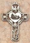 Pewter & White Baby Cross 5 In.