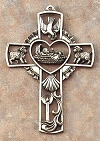 Pewter Baby Cross 5 In.