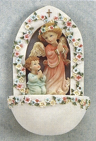 Baby Boy Holy Water Font 6.25 In.