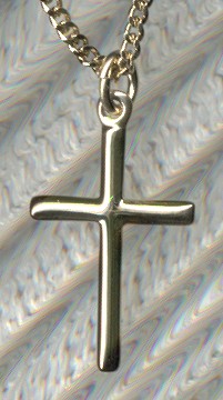 3/4 Inch Rounded Cross - Gold Filled