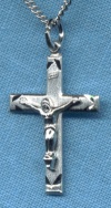 Crucifix Necklace - 7/8 Inch Sterling